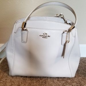 Coach mid-size cream colored leather purse